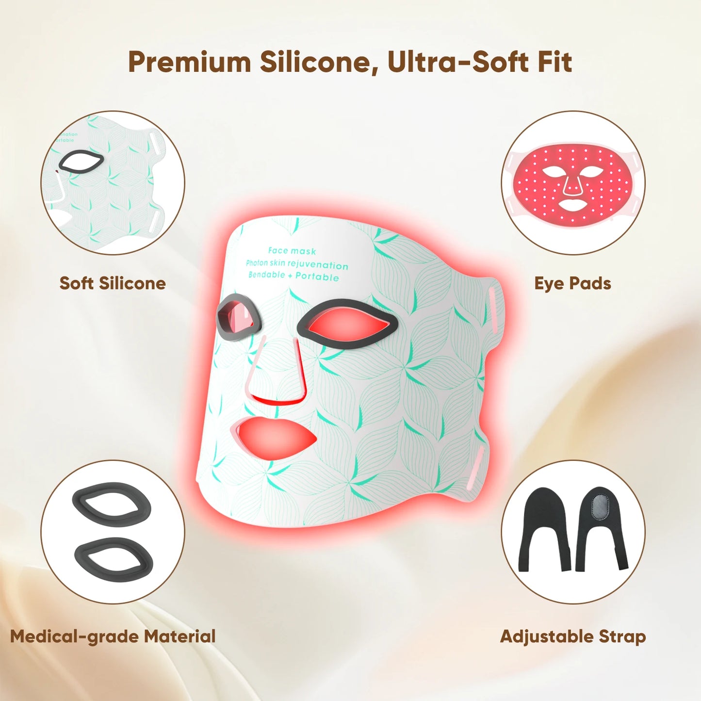 8-Color Portable LED & NIR Therapy Mask