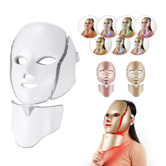 7-Color LED Anti-Aging Facial & Neck Mask