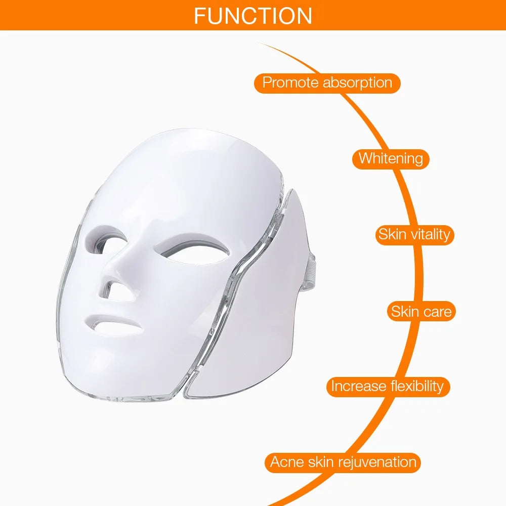 7-Color LED Anti-Aging Facial & Neck Mask