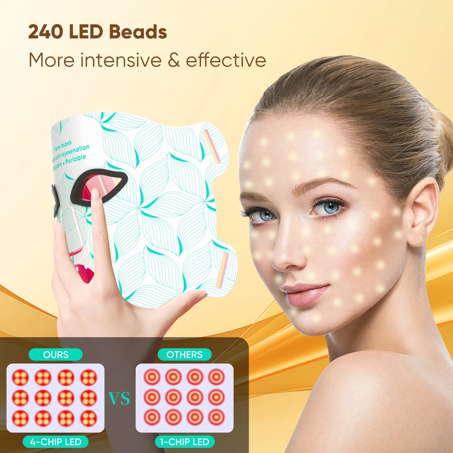 8-Color Portable LED & NIR Therapy Mask