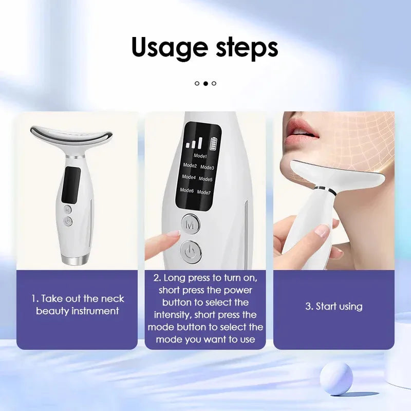  7-Color LED Neck & Face Lifting Massager
