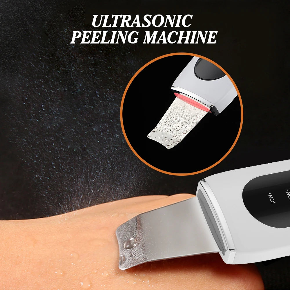 Ultrasonic Skin Spatula: Red & Blue Light Therapy