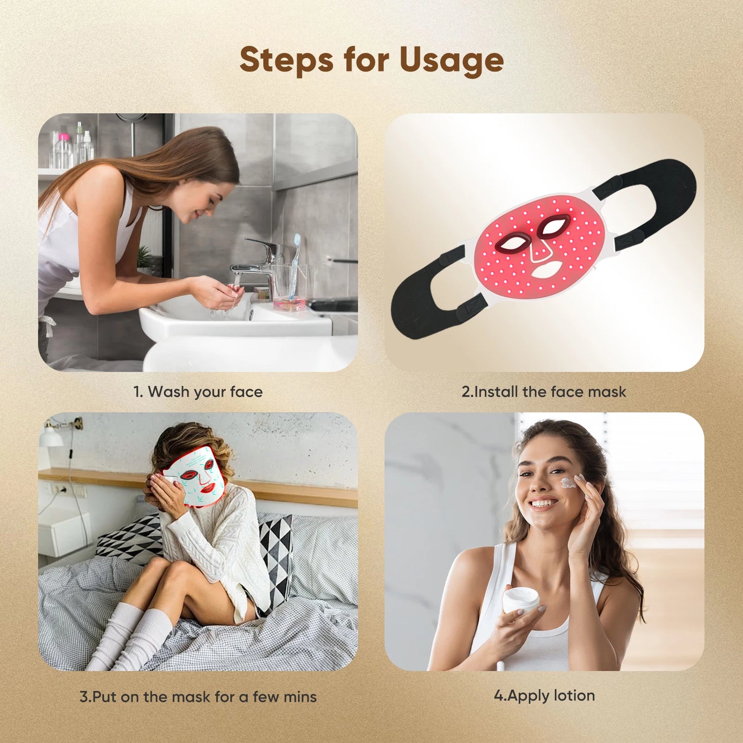 8-Color Portable LED & NIR Therapy Mask