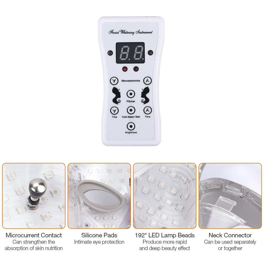 7-Color LED Anti-Aging Facial & Neck Mask