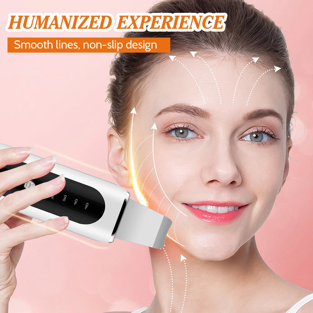 Ultrasonic Skin Spatula: Red & Blue Light Therapy