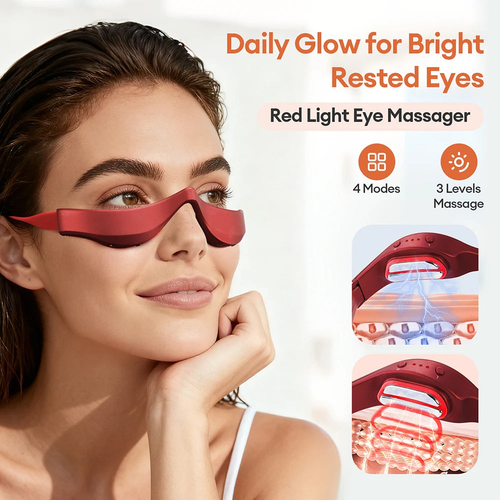 Red Light EMS Eye Massager for Dark Circles